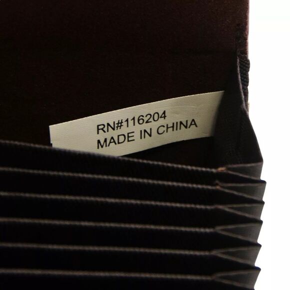 Gold Coast Burgundy Faux Leather Accordion Card Wallet with RFID Protection - Picture 8 of 8